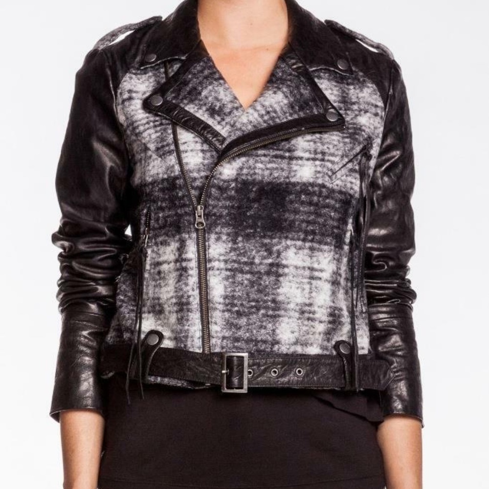 Rebecca Minkoff Women Mitchell Jacket Grey Check P